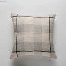 Embroidered brown & grey stripe cushion cover living room decor by Decorbites