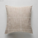 Embroidered brown & grey stripe cushion cover living room decor by Decorbites