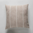 Embroidered brown & grey stripe cushion cover living room decor by Decorbites