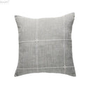Embroidered brown & grey stripe cushion cover living room decor by Decorbites