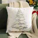 Embroidered christmas pillow covers white & gold living room decor by Decorbites