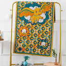 Embroidered cream fruit cotton gauze bath towels bathroom decor by Decorbites
