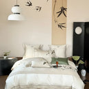 GobekUsa Deluxe Lyocell Cotton Embroidery Bedding Set - Soft, Silky, Breathable Luxury Bed Set