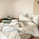 GobekUsa Deluxe Lyocell Cotton Embroidery Bedding Set - Soft, Silky, Breathable Luxury Bed Set
