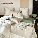 GobekUsa Deluxe Lyocell Cotton Embroidery Bedding Set - Soft, Silky, Breathable Luxury Bed Set