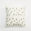 Embroidered daisy dandelion cushion cover white living room decor by Decorbites