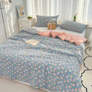 GobekUsa Double Gauze Rabbit Print Quilt: Soft, Breathable, Washable, Light Comforter