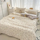 GobekUsa Double Gauze Rabbit Print Quilt: Soft, Breathable, Washable, Light Comforter