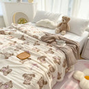 GobekUsa Double Gauze Rabbit Print Quilt: Soft, Breathable, Washable, Light Comforter