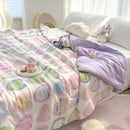 GobekUsa Double Gauze Rabbit Print Quilt: Soft, Breathable, Washable, Light Comforter