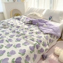 GobekUsa Double Gauze Rabbit Print Quilt: Soft, Breathable, Washable, Light Comforter