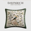 GobekUsa Dream Floral Birds Print Oriental Cushion Covers for Luxury Sofa