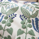 Embroidered floral bird white office cushion pillowcase office by Decorbites