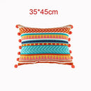 Embroidered flower boho long cushion covers bedroom floral pillow by Decorbites