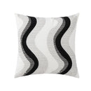 Embroidered green and gold fish pillow cover living room by Decorbites