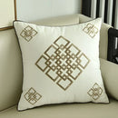 Embroidered horse pillowcase white throw pillow living room decor by Decorbites