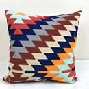 Embroidered kilim style cushion cover – living room geometric pillow by Decorbites