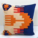Embroidered kilim style cushion cover – living room geometric pillow by Decorbites