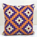 Embroidered kilim style cushion cover – living room geometric pillow by Decorbites