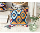 Embroidered kilim style cushion cover – living room geometric pillow by Decorbites