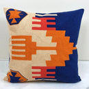 Embroidered kilim style cushion cover – living room geometric pillow by Decorbites