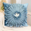 Embroidered lily of the valley blue hyacinth square pillowcase bedroom by Decorbites