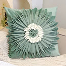 Embroidered lily of the valley blue hyacinth square pillowcase bedroom by Decorbites