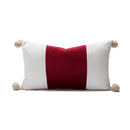 Embroidered red snowman cartoon christmas pillow covers living room by Decorbites