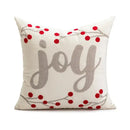 Embroidered red snowman cartoon christmas pillow covers living room by Decorbites