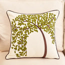 Embroidered tree cushion cover set for living room sofa by Decorbites
