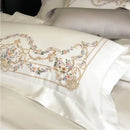 GobekUsa Egyptian Cotton Bedding Set: Queen King Ru Size Duvet Cover, Sheet, Pillowcase White
