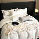 GobekUsa Egyptian Cotton Bedding Set: Queen King Ru Size Duvet Cover, Sheet, Pillowcase White