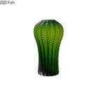 GobekUsa Cactus Frosted Glass Vase Table Decoration Artificial Flower Arrangement