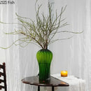 GobekUsa Cactus Frosted Glass Vase Table Decoration Artificial Flower Arrangement