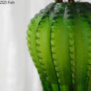 GobekUsa Cactus Frosted Glass Vase Table Decoration Artificial Flower Arrangement