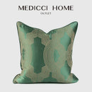 GobekUsa Emerald Green Geo Jaquard Cushion Cover 50x50cm