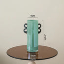 GobekUsa Emerald Green Glass Vase Hydroponics Plant Pots Floral Room Decor