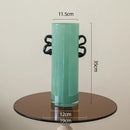 GobekUsa Emerald Green Glass Vase Hydroponics Plant Pots Floral Room Decor