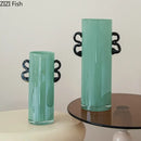 GobekUsa Emerald Green Glass Vase Hydroponics Plant Pots Floral Room Decor