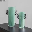 GobekUsa Emerald Green Glass Vase Hydroponics Plant Pots Floral Room Decor