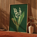 GobekUsa Emerald Green Lily of the Valley Wall Art