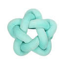 Emerald green star knotted lumbar cushion bedroom velvet pillow by Decorbites