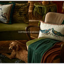 GobekUsa Birds Floral Print Cushion Cover with Tassels 50x50cm