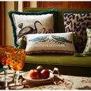 GobekUsa Birds Floral Print Cushion Cover with Tassels 50x50cm