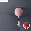 GobekUsa Emerson - Balloon & Astronaut Ceiling Lamp - Kids Acrylic Pendant Light