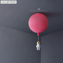 GobekUsa Emerson - Balloon & Astronaut Ceiling Lamp - Kids Acrylic Pendant Light