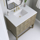 James Martin Emmeline 36" Single Bathroom Vanity, Pebble Oak