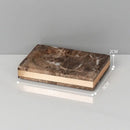 GobekUsa Emperador Dark Marble Bathroom Set: Toothbrush Holder, Soap Dispenser, Luxury Accessories