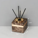 GobekUsa Emperador Dark Marble Bathroom Set: Toothbrush Holder, Soap Dispenser, Luxury Accessories