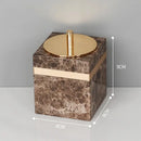 GobekUsa Emperador Dark Marble Bathroom Set: Toothbrush Holder, Soap Dispenser, Luxury Accessories